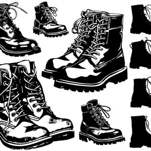 Bundle de bottes SVG, Western Cowboy, Cowgirl Western, Style campagnard, dessins Cricut, fichiers pour Cricut, Sublimation de silhouette, botte de ferme SVG