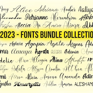 2025 FONT BUNDLE, handgeschriebene Schrift SVG, Kalligraphie Schrift SVG, kursive Schrift SVG, handgeschriebenes Alphabet SVG, handgeschriebene Buchstaben A-Z, Buchstaben