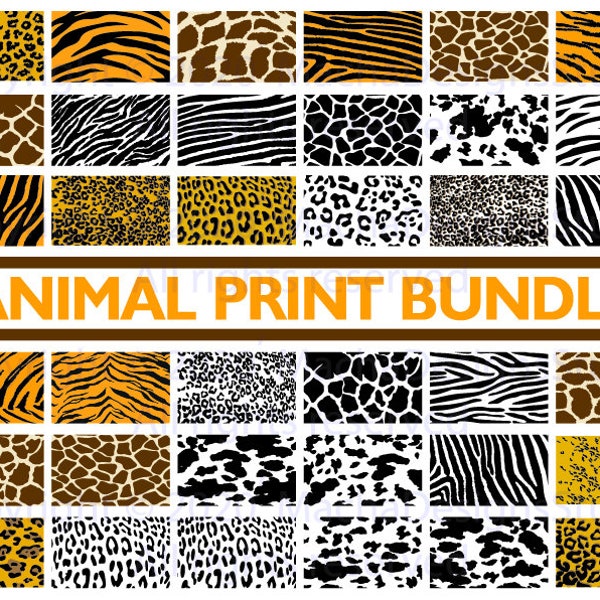 Animal Print SVG, Animal Print Bundle SVG, Instant Download, Animal SVG, Zebra Print Svg, Giraffe Print Svg, Cow Print Svg, Tiger Print Svg