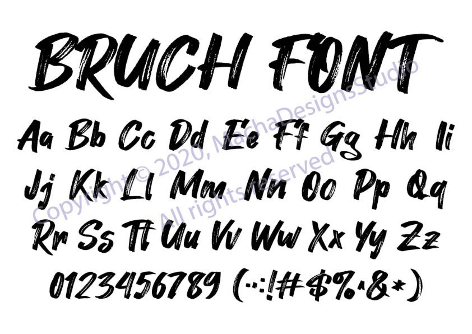 Brush Font SVG Brush Alphabet SVG Instant Download Font Etsy