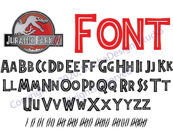 Jurassic Park Font SVG Alphabet (Digital Download)