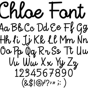 Chloe Font SVG, Handwritten Font SVG, Cursive Font SVG, Handwritten, Digital Download, Font Bundle, Anniversary Font Svg, Script Font ttf