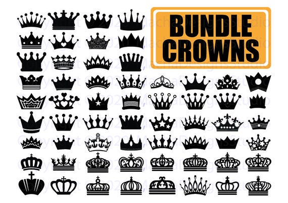 Crown SVG Crowns Bundle SVG Instant Download Queen Crown Etsy Il 570xN.2881906757 Pb1w