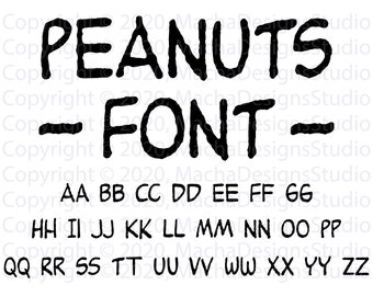 Peanuts Font SVG, Peanuts Alphabet SVG, Peanuts SVG, Instant Download, Font Svg, Peanuts Tv Show, Monogram Font Svg, Digital Download, Svg