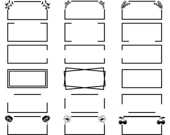 Lot SVG contour rectangle : bordures de cadre élégantes pour Cricut (téléchargement numérique)