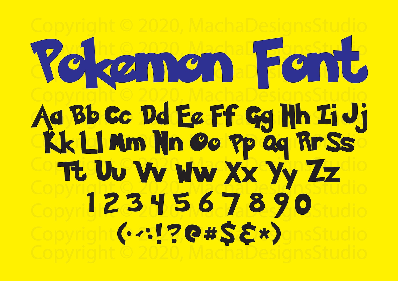 Pokemon Schrift SVG, Pokemon Alphabet SVG, Pokemon SVG, Pokemon