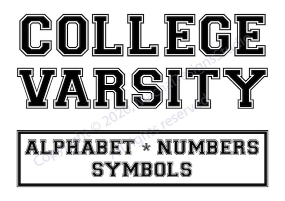 Varsity Font SVG Sport Font Svg College Font SVG Varsity - Etsy Denmark