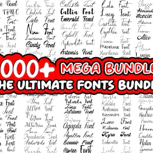 6000 FONTS - INSTANT DOWNLOAD, Fonts for Canva, Wedding Fonts Bundle, Handwritten Fonts, Calligraphy Font, Script Fonts, Cursive Fonts Svg