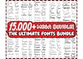 15000 MEGA FONTS BUNDLE, Fonts for Canva, Wedding Fonts Bundle, Handwritten Font Svg, Calligraphy Font Svg, Script Fonts, Cursive Fonts Svg