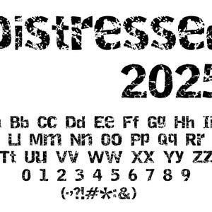 ディストレスト フォント SVG、ディストレスト フォント TTF、即時ダウンロード、Cricut 用フォント SVG、ディストレスト ブラシ、グランジ フォント SVG、ディストレスト レター SVG
