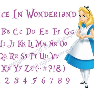 Alice In Wonderland Font SVG, Instant Download,Alice In Wonderland Alphjabet Svg, Font Svg, Alphabet SVG, Font SVG, Font Cricut, ClipArt
