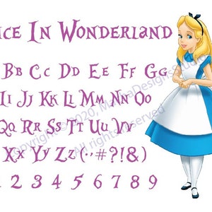 Alice au pays des merveilles polices SVG, téléchargement immédiat, Alice au pays des merveilles alphabet Svg, polices Svg, Alphabet SVG, polices SVG, polices Cricut, ClipArt