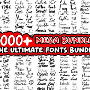 Font Bundle 30 Fonts for Crafters, Cricut Fonts, Cute Fonts