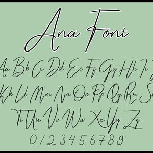 Ana Script Font SVG: Handwritten Elegant Font (digital Download) - Etsy