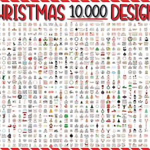 10 000 Noël SVG Bundle, joyeux Noël SVG, renne Svg, clipart Noël, père Noël Svg, décorations de Noël, citations de Noël