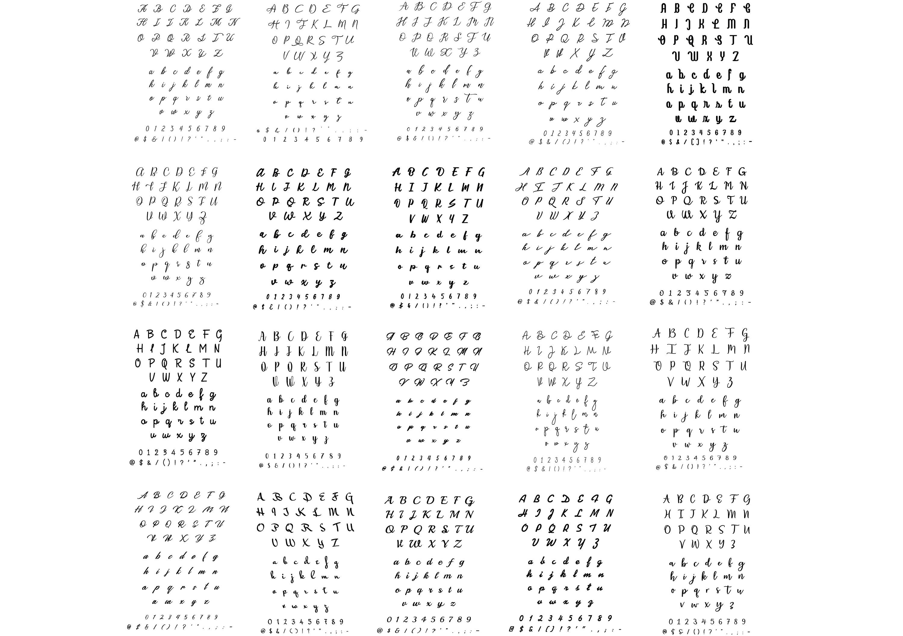 Handwriting Font Bundle: Cursive SVG, TTF Fonts (digital Download) - Etsy