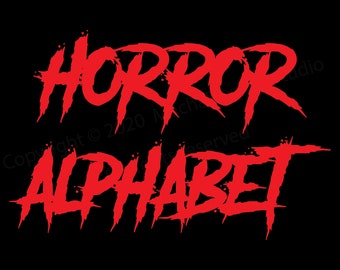 Fuente SVG del alfabeto de terror: Clipart para Cricut Silhouette (Descarga instantánea)