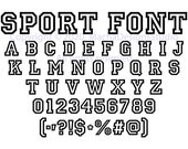 Varsity Font SVG: Sport Alphabet (Digital Download)