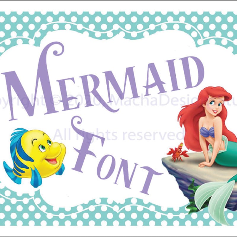 Mermaid Font - Etsy