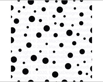 Polka Dot Pattern SVG: Dotted Silhouette Cut File (Digital Download)