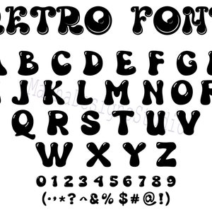 RETRO ALPHABET SVG,  Font Svg, Retro Groovy Font Svg, Retro Alphabet Svg, Alphabet Svg, Vintage Font Svg, Groovy Alphabet Svg, Retro ClipArt