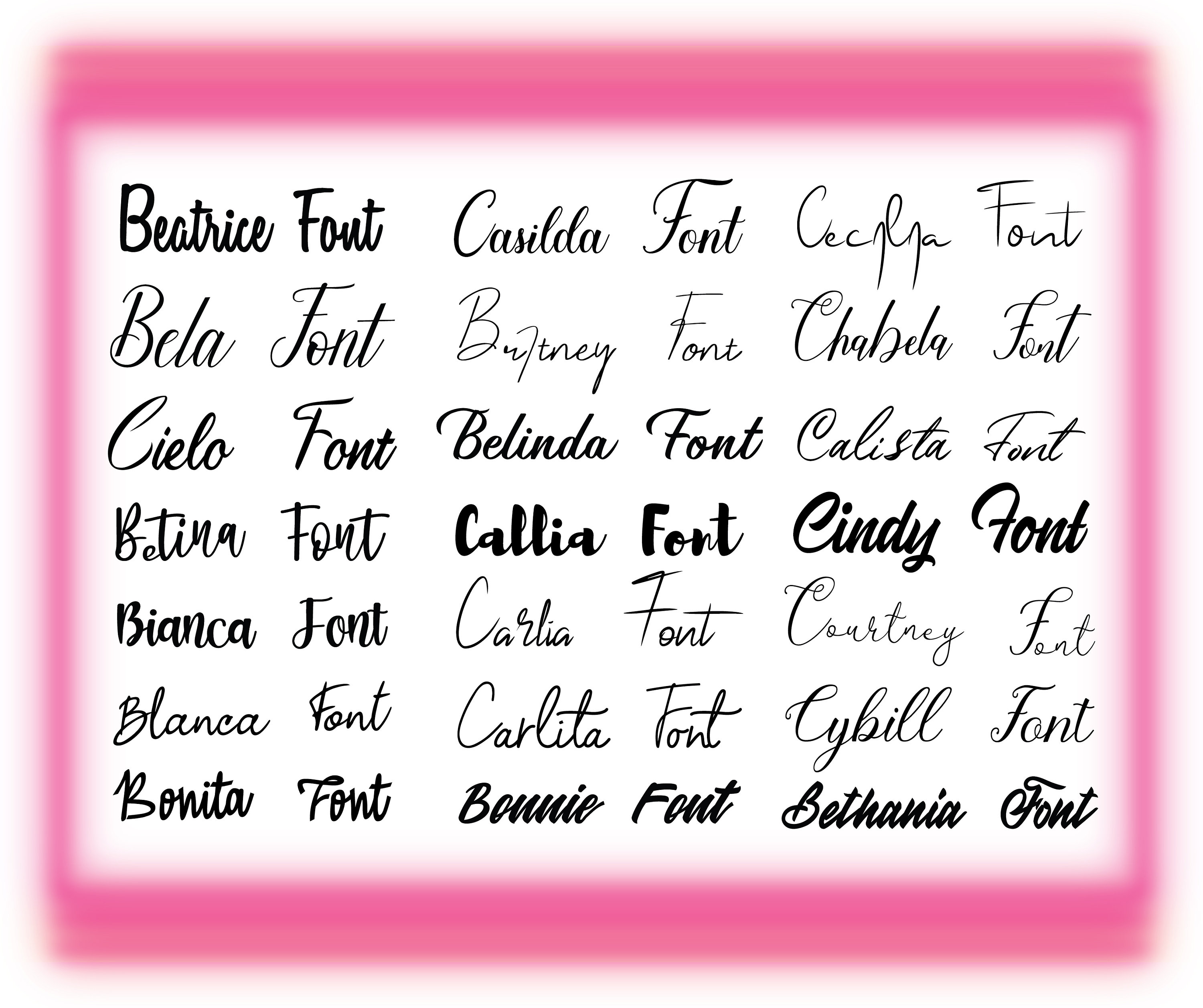 Font 2 Bundle Svg Handwritten Fonts Svg Cursive Font Svg - Etsy