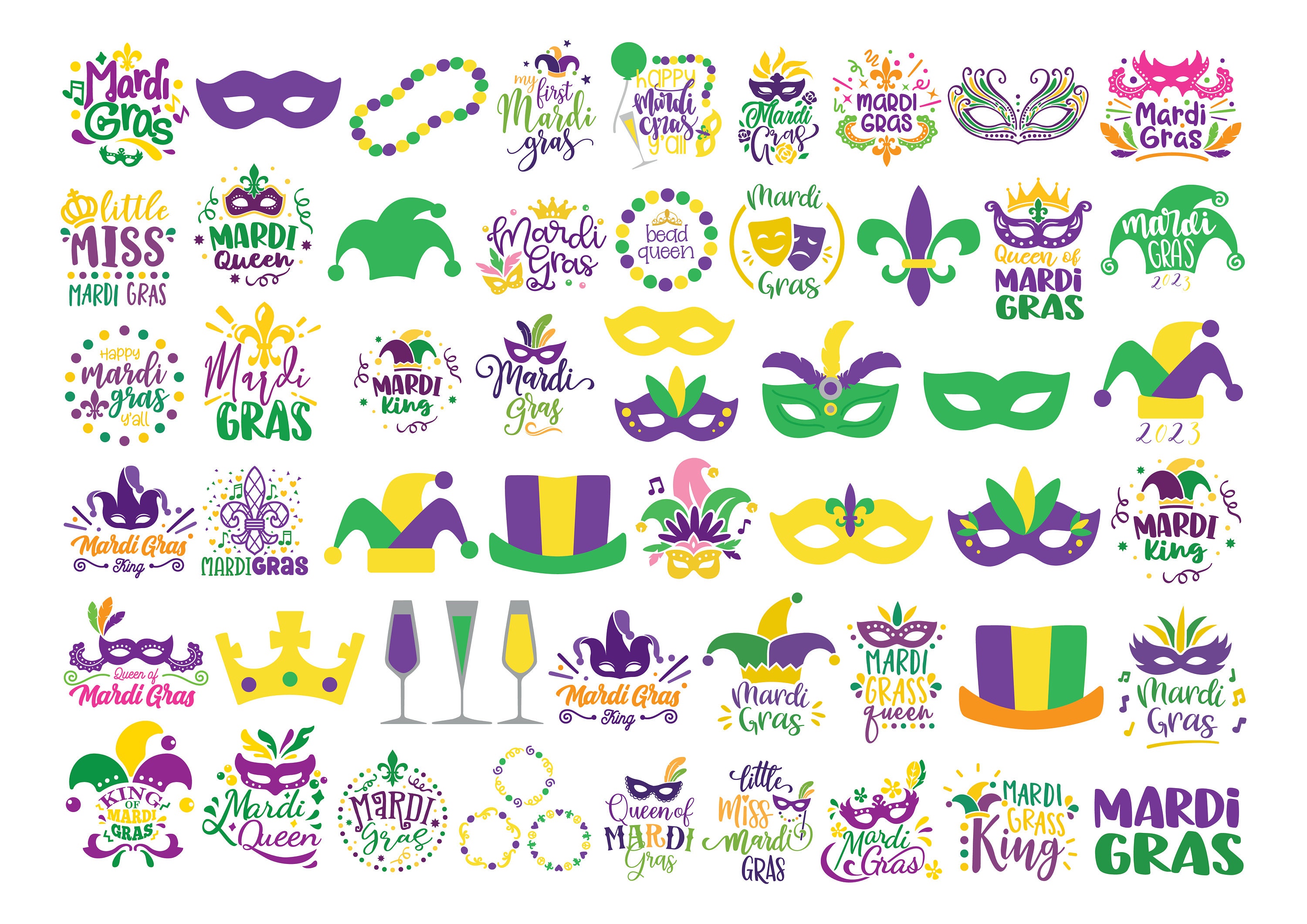 MARDI GRAS SVG Bundle Mardi Gras Shirt Svg Mardi Gras - Etsy