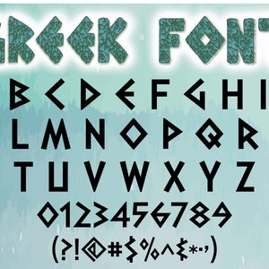 Alfabeto greco SVG, FONT SVG, Download digitale, Font Ttf, Font Silhouette, Alfabeto Svg, Font greco Svg, Download immediato, Font, Svg, Png