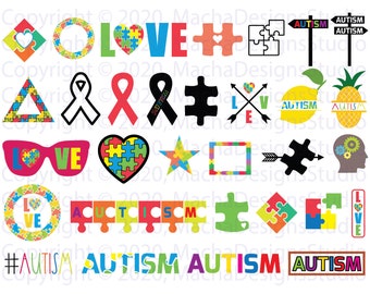 Autism Awareness SVG Bundle: Puzzle Piece Designs (Digital Download)