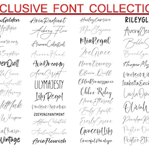 FONT BUNDLE - sofortiger Download, Kalligraphie-Schriftart, kursive Schriftarten, Hochzeit Schriftarten Bundle, handgeschriebene Schriftarten, Schriftart Ttf, Schriftarten für Canva, FONT