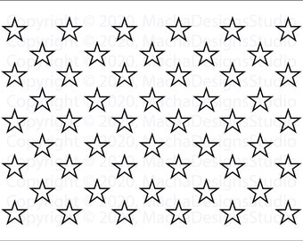 Flaga USA z 50 gwiazdami SVG: Patriotyczny clipart, plik Cricut Cut (pobieranie cyfrowe)