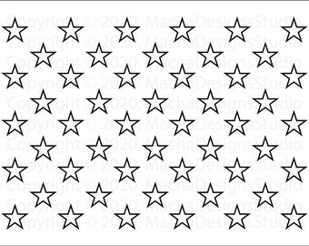 50 Stars SVG, United States of America Flag SVG, Union 50 stars SVG, Instant Download, 50 Stars Clipart, Cutting Files For Cricut, File Svg