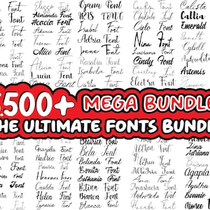 5.500 FONTS - INSTANT DOWNLOAD, Fonts for Canva, Script Fonts, Cursive Fonts Svg, Wedding Fonts Bundle, Handwritten Fonts, Calligraphy Font