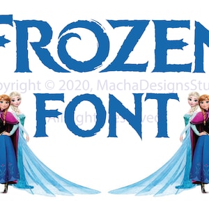Gefrorene FONT SVG, Gefrorene Schrift, gefrorene SVG, Instant Download, Gefrorene Geburtstag svg, Gefrorene Alphabet svg, Digital Download, Gefrorene Png, Gefroren