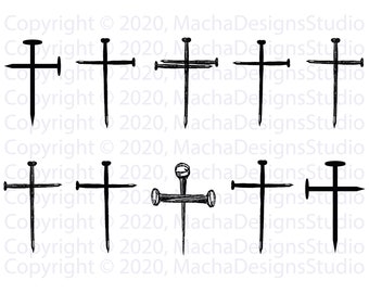 Nail Cross Bundle SVG: Christian ClipArt (Digital Download)