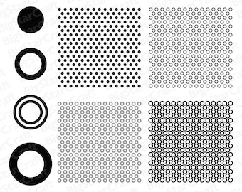 Lot de motifs à pois : fichiers PNG SVG transparents pour Cricut (téléchargement numérique)