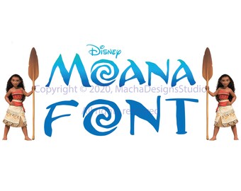 moana letter etsy