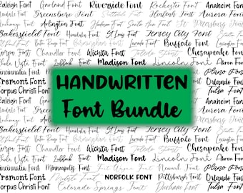 SVG-bundel cursieve lettertypen: 50 handgeschreven lettertypen (TTF, SVG)
