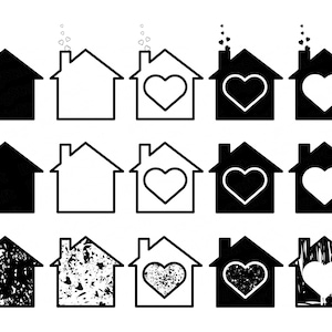 House Bundle SVG PNG – Home Clipart for Cricut Crafts, Real Estate Designs, T-Shirts, Wall Art, Signs, Scrapbooking, Digital Download