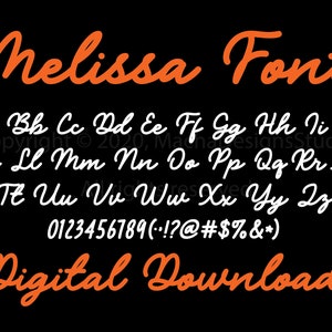 Melissa Font SVG, Melissa Alphabet Svg, Font SVG, Digital Download, Alphabet SVG, Calligraphy Font Svg, Instant Download, Font Svg Download