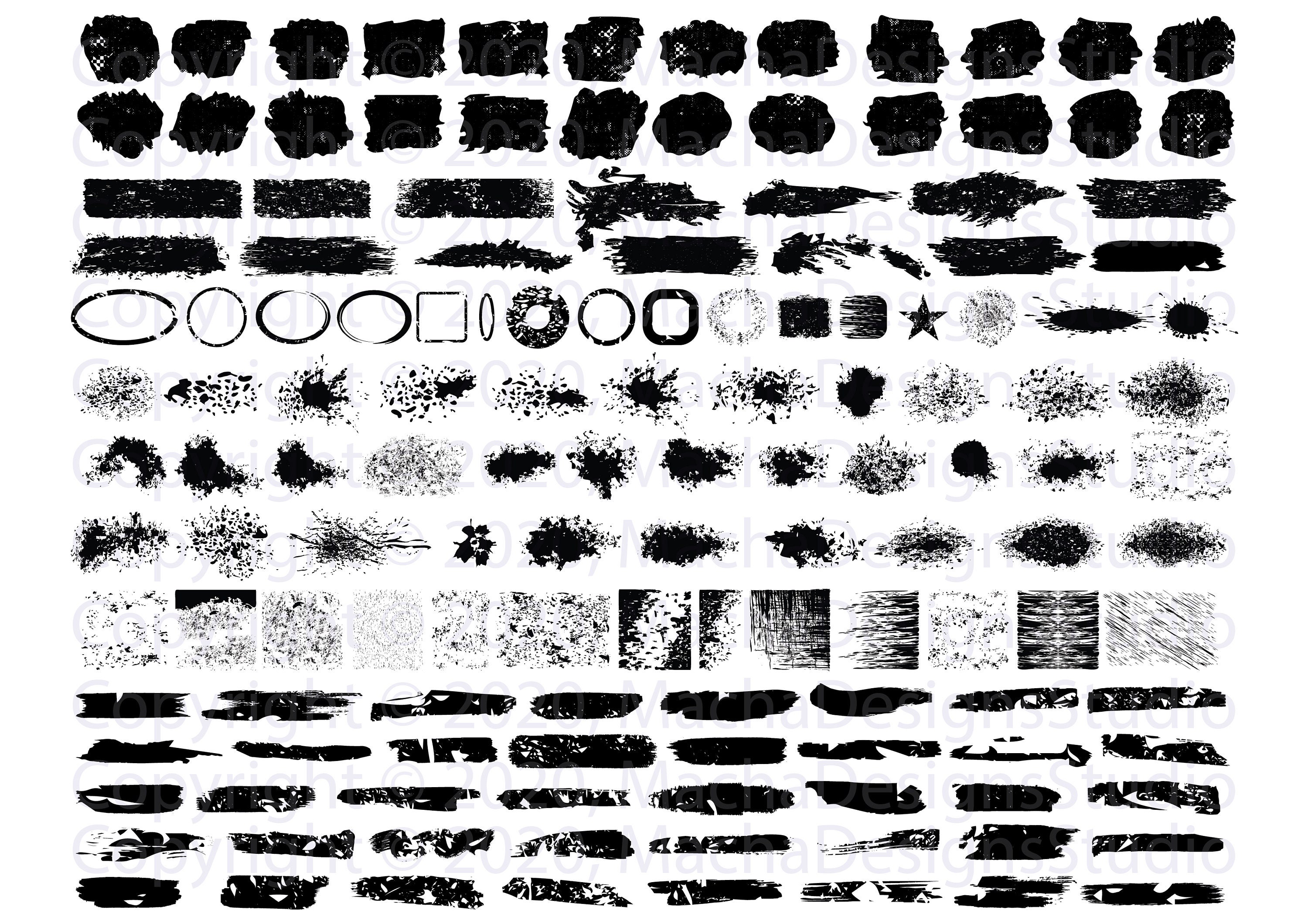 Distressed Grunge SVG Distressed SVG Bundle SVG Distressed Etsy