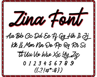 Zina Handgeschriebene Schrift: Elegante Hochzeitsschrift (TTF, SVG, PNG)