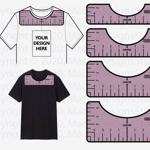 Outil d'alignement de t-shirt SVG, règle de t-shirt SVG, outil d'alignement de t-shirt, lot de SVG, t-shirt SVG, téléchargement numérique, outil d'alignement de t-shirt, SVG