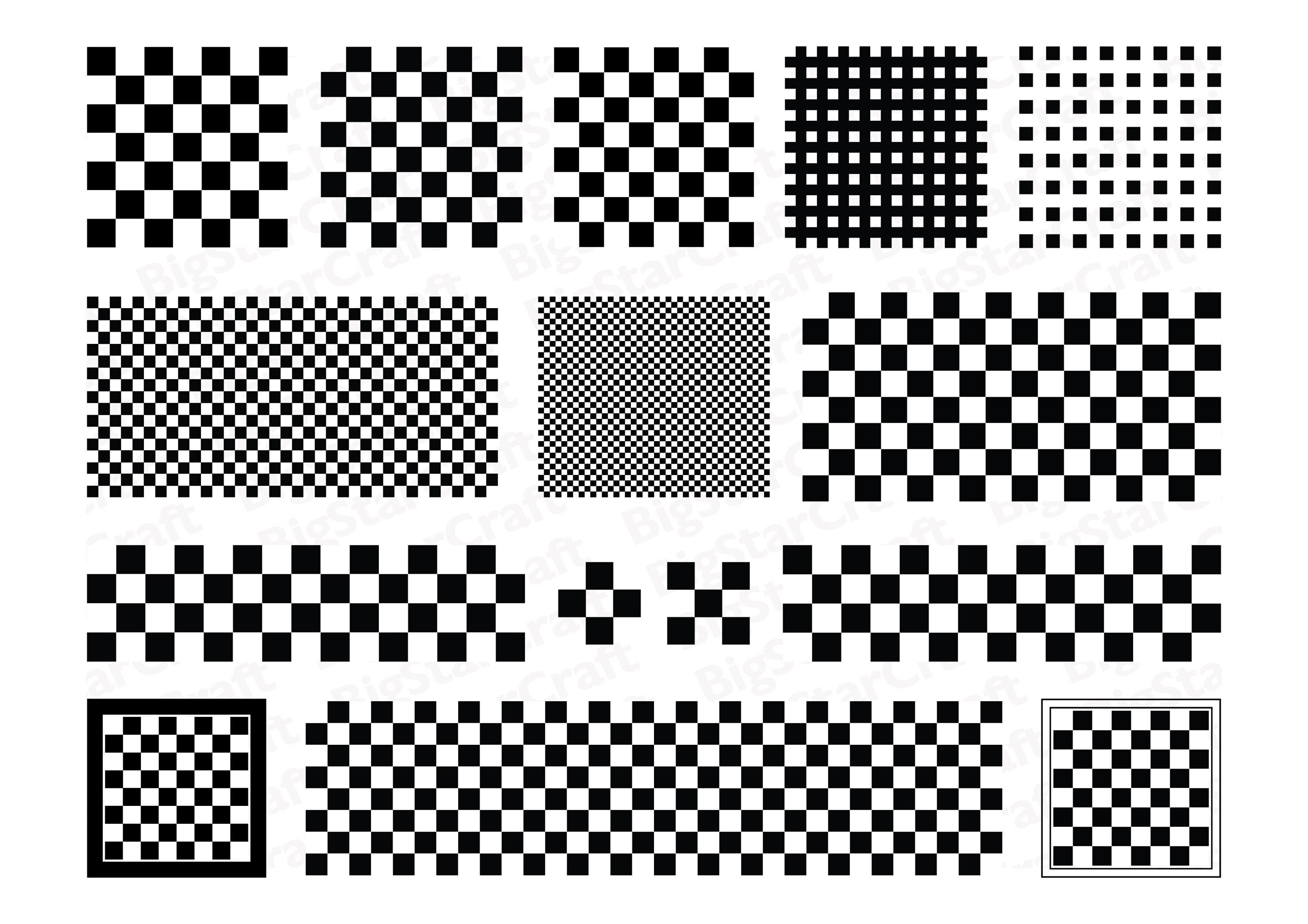 Checked Pattern For Chess Chess Checkered Pattern SVG Bundle: Black & White (digital Files) - Etsy