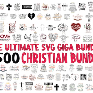 CHRISTIAN BUNDLE SVG, Christian Svg, Bible Qoutes Svg, Religion Sign, Instant Download, Jesus Svg, God Svg, Digital Download, Faith Svg, Svg