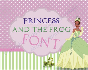 Princess and the Frog Font SVG: Alphabet Clipart (Digital Download)