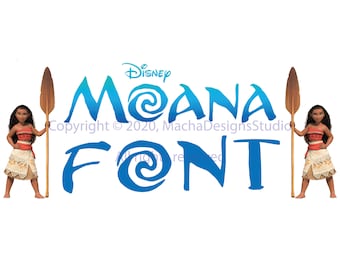 Moana FONT SVG, Moana Alphabet SVG, Font Svg, Moana Svg, Digital Download, Font Ttf, Alphabet Svg, Moana Font, Popular Font Svg, Moana Png