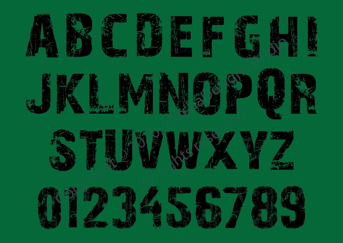 Distressed Font SVG Distressed Font TTF Instant Download Etsy