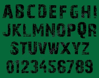 Distressed Font SVG TTF: Grunge Brush Letters (Instant Download)
