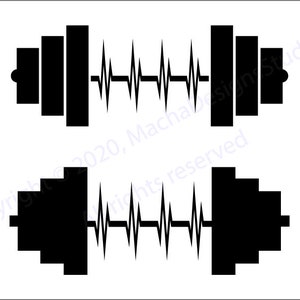 Barbell Heartbeat SVG, Sport SVG, sportschool Svg, barbell SVG, sportschool Shirt Svg, digitale download, Fitness Svg, Heart Beat Svg, Instant Download, Svg